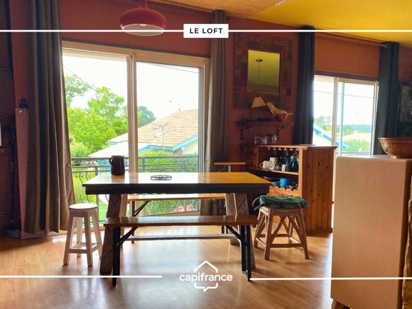 Maison comprenant : un loft, un studio indépendant et un local professionnel