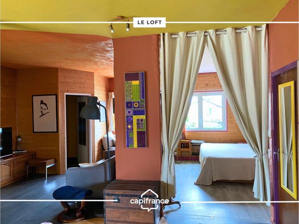 Maison comprenant : un loft, un studio indépendant et un local professionnel