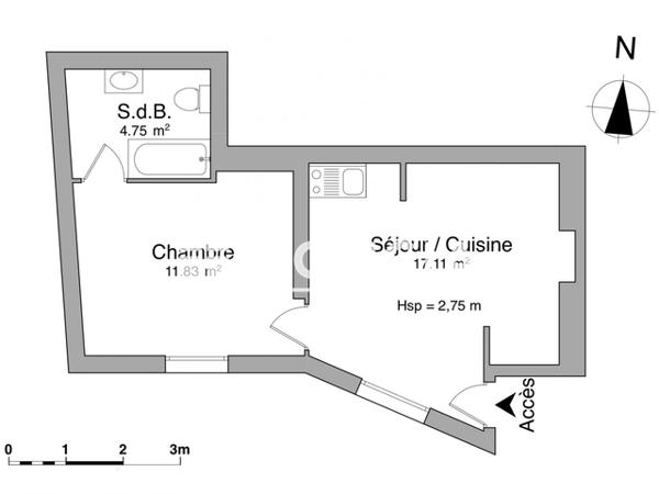 Location Appartement meublé 2 pièces 33.69 m² - 17 GRANDE RUE Nancy 54000