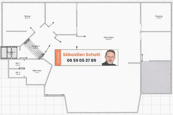 75019 / BUTTES-CHAUMONT / GRANDE SURFACE / LOCAL / SALLE DE SPORT / BUREAUX / PARKING PRIVATIF / VESTIAIRES