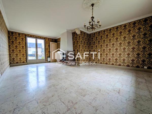 ISSOUDUN, PAVILLON T4 AVEC SOUS-SOL ET JARDIN