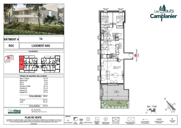 Programme neuf Nimes 4 pièces 96.70m2