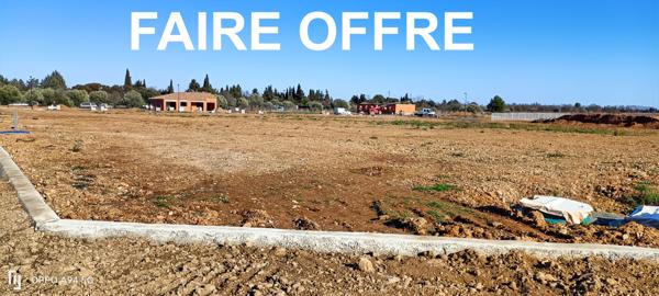 Ginestas, à négocier beau terrain viabilisé de 526 m2