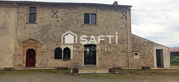 MAISON EN PIERRE +4 CHS+TERRAIN+GARAGE