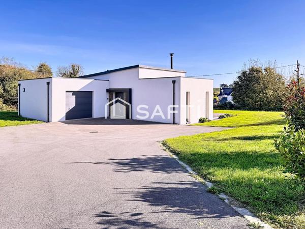 Maison plain-pied, 4 chambres et un garage, grand terrain