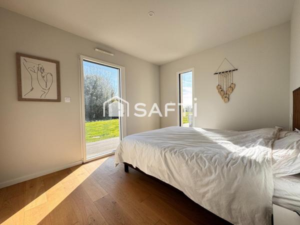 Maison plain-pied, 4 chambres et un garage, grand terrain