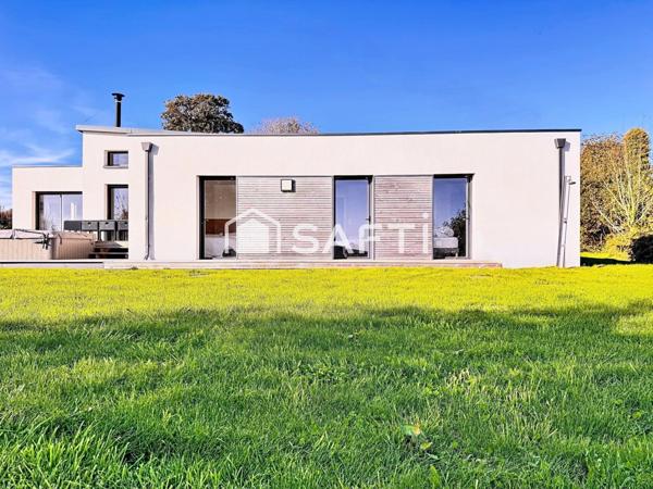 Maison plain-pied, 4 chambres et un garage, grand terrain