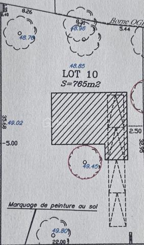 Lotissement de 765 m²