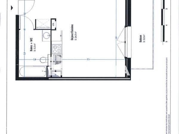Location Studio 30.3 m² - RESIDENCE LUMINESENS 3 - 54 RUE DE LONDRES PORTE C52 Lens 62300