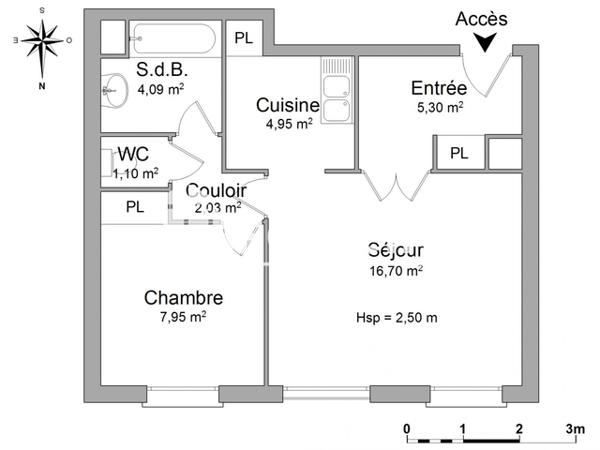 Location Appartement 2 pièces 42.12 m² - 31 RUE DE LA FOSSE AU LAIT Amiens 80000