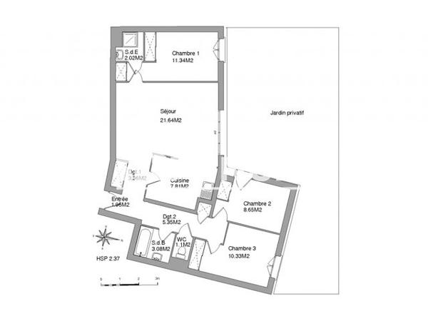 Location Appartement 4 pièces 76.64 m² - 2 RUE ALPHONSE ALLAIS Honfleur 14600