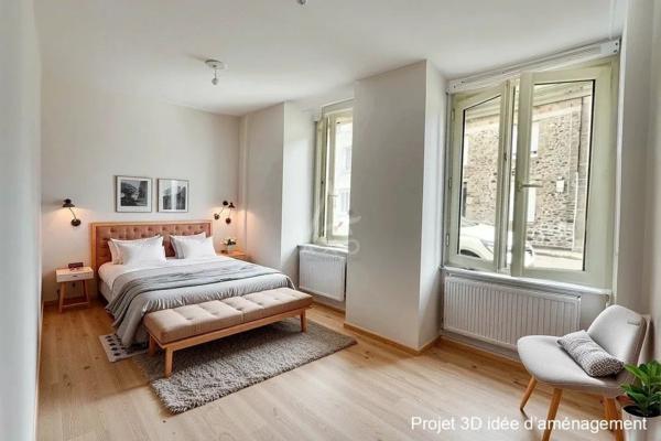 Appartement T3 renové de 48,61 m2 situé au RDC, proche des commerces, transports, lycée Notre Dame du Marais à Fougéres