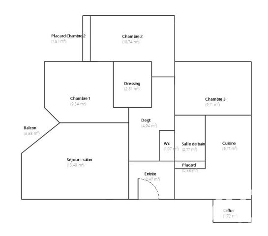 Appartement à vendre 4 pièces 72 m² Longjumeau