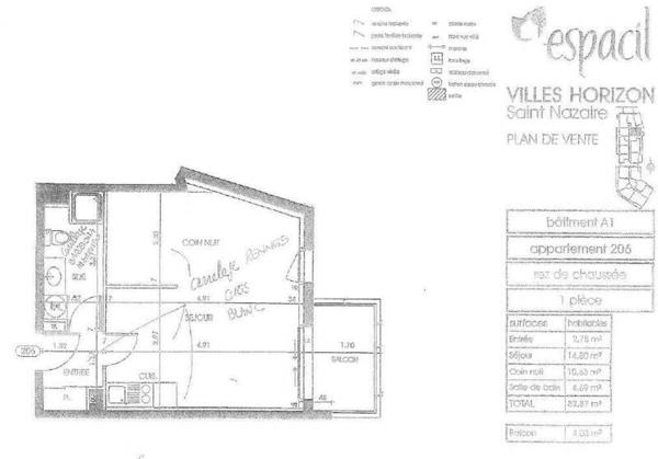 Appartement 1 pièce - 44600 Saint-Nazaire