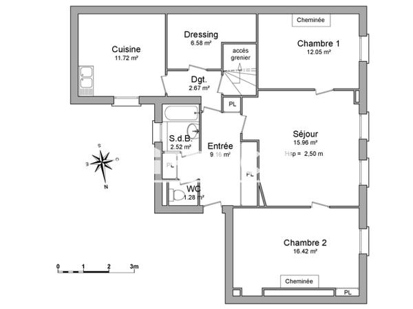 Location Appartement 3 pièces 78.36 m² - 65 RUE GODRANS Dijon 21000