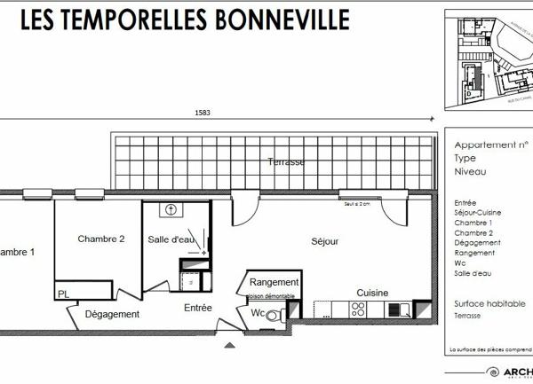 Appartement à vendre  3 pièces • 66 m2 Bonneville
