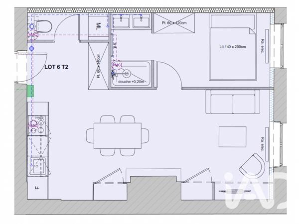 Appartement à vendre 2 pièces 38,3 m² Lyon 4