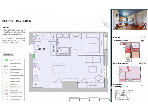 Appartement à vendre 2 pièces 38,3 m² Lyon 4