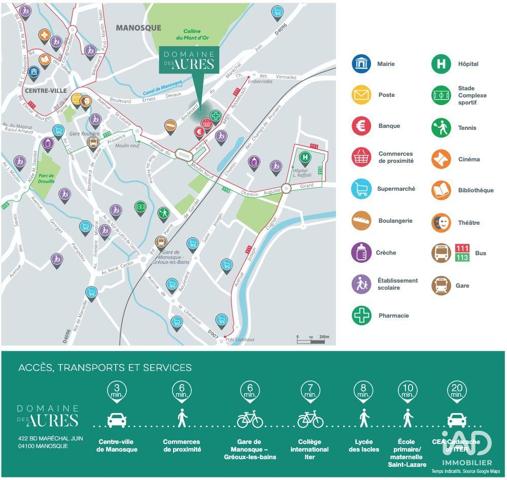 Appartement à vendre 3 pièces 62 m² Manosque