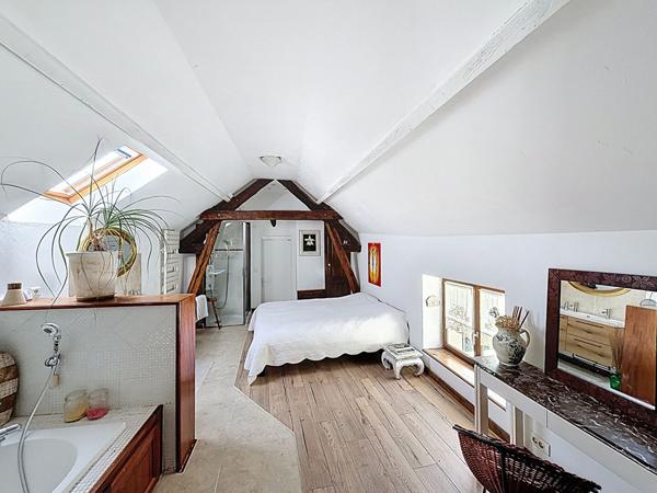 Demeure de charme située à Bassevelle - 260 m2 - pièce de vie de 100 m2 - 4 chambres - piscine couverte - garage et nombreux stationnements