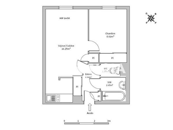 Location Appartement 2 pièces 32.2 m² - 125 AVENUE FAIDHERBE Valenciennes 59300