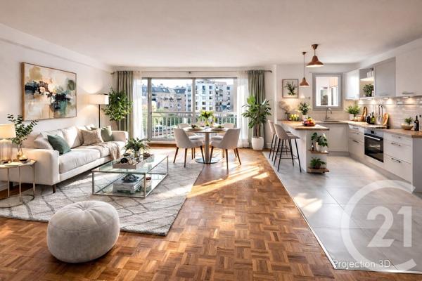 Appartement F3 à vendre  3 pièces - 53,07 m 2   PARIS  - 75014