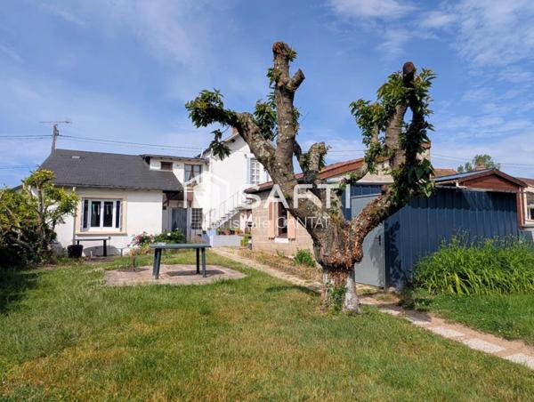 Maison, 3 chambres, garage, dépendances, terrain.