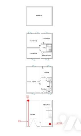 Maison d'habitation située à ALENCON (93m²) - 5 pièces avec terrain.