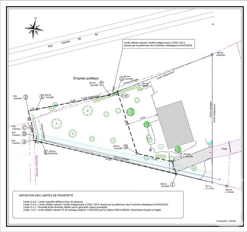 Terrain à vendre  518 m2 BIDART - 64