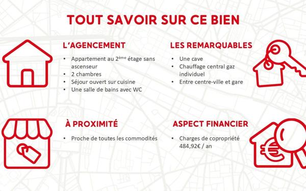 Appartement à vendre    3 pièces • 42,34 m2 Dole