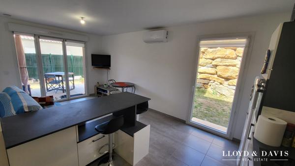 Apt T2 avec terrasse, jardin et place parking couverte sécurisée