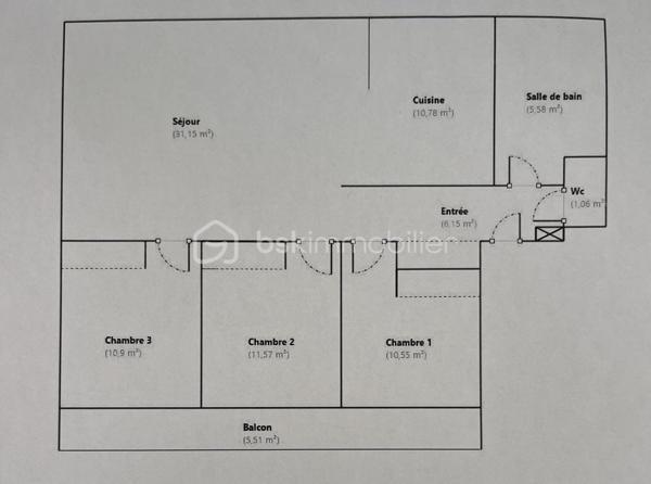 Appartement de 87,74 m²