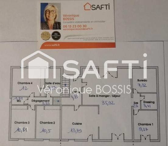 EXCLUSIVITE SAFTI : Maison de 120m2, 4 chambres, sur un terrain de 630m2, garage en 1/2 sous sol, à 500 m du bourg de Mouilleron le Captif