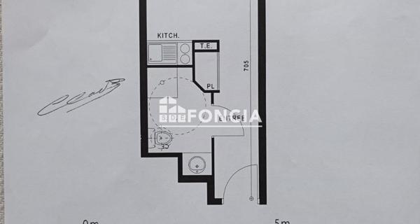 À vendre Studio 18.7 m² - Marseille 13010