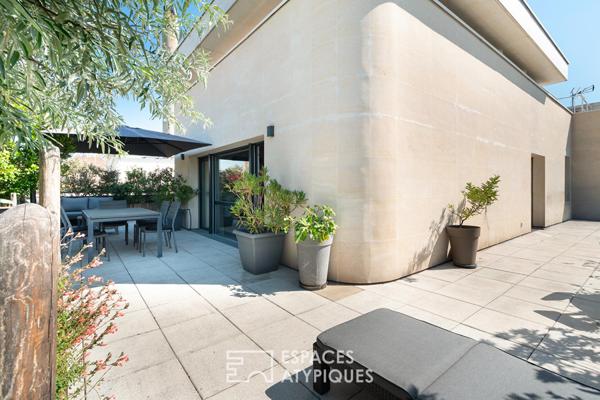 Penthouse avec terrasse végétalisée