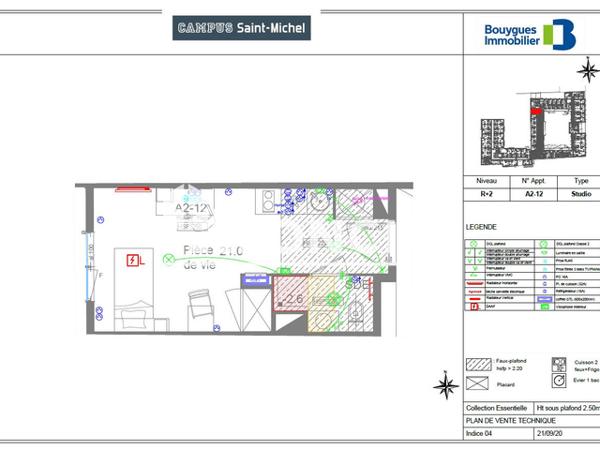 Location Studio 20.9 m² - 41 RUE ACHILLE VIADIEU Toulouse 31400