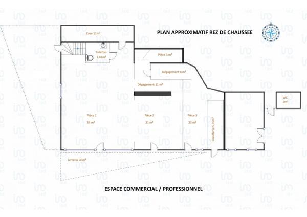Location droit au bail 130 m² Saint-Uze