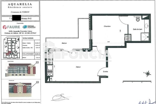 À vendre Appartement 2 pièces 38.28 m² - Voiron 38500