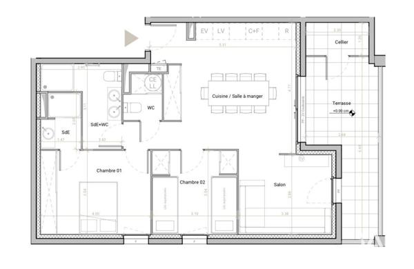 Appartement à vendre 3 pièces 66 m² Font-Romeu-Odeillo-Via