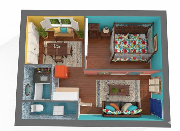 APPt T2 de 30,5 m² AVEC ACCÈS DIRECT À LA MER ET PARKING PRIVATIF