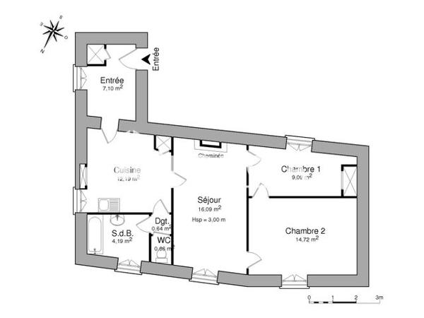 Location Appartement 3 pièces 64.88 m² - 5 RUE SAINTE MARGUERITE Nimes 30900