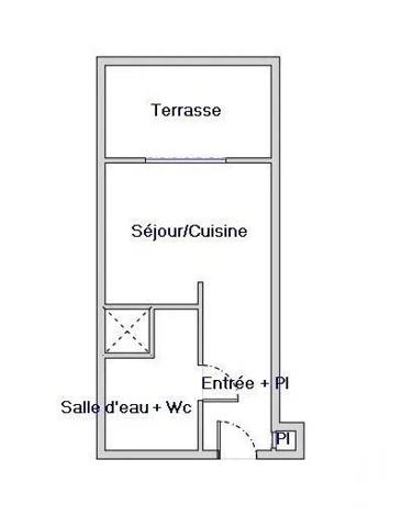 Appartement Studio à vendre  1 pièce - 23 m 2   MONTPELLIER  - 34