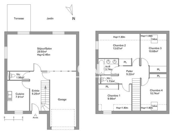 Location Maison 5 pièces 100.38 m² - 2 RUE JEAN FRANCOIS LE TALLEC Quimper 29000