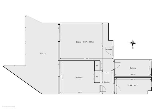 T2 54 m² – Terrasse de 34 m² - Parking - Piscine - Calme absolu sans vis-à-vis 
