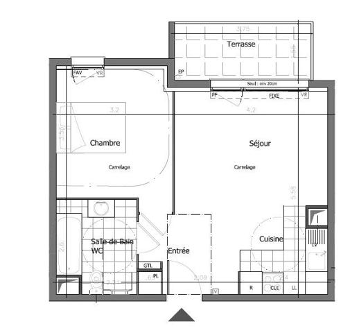 Location Appartement 2 pièces 41 m2 à Montlhéry