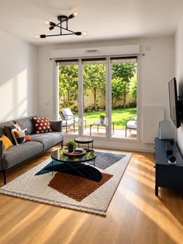 Beau 2 pièces de 40 m² avec rez-de-jardin, cave et parking à Thiais