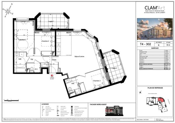 Appartement à vendre 4 pièces 84 m² Clamart
