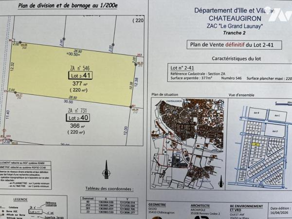 TERRAIN A BATIR A VENDRE