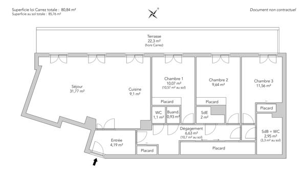 Appartement Paris 17 e - RUE NICOLAS CHUQUET / PEREIRE / MALESHERBES