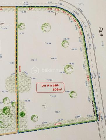Terrain de 609 m²